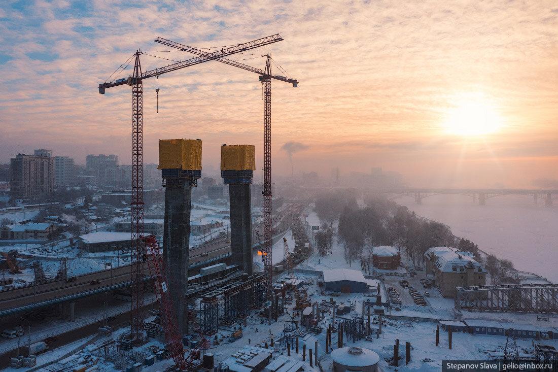 Фото Новосибирский фотограф Слава Степанов снял стройку четвёртого моста через Обь 5